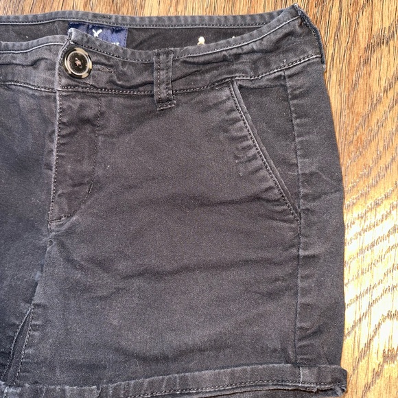 American Eagle Junior Women’s Washed Out Black Shorts Size 00 - Picture 2 of 10